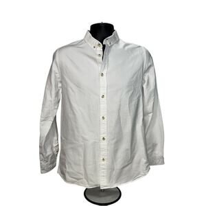 KOTN White Oxford Button Down Shirt Small Egyptian Cotton Long Sleeve Ivy Preppy